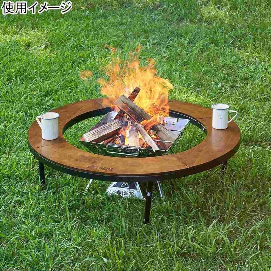 Amazon.co.jp: ロゴス(LOGOS) アイアンウッド囲炉裏サークルテーブルL