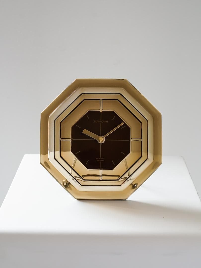 90's SASAKI \"SUNFORM\"CLOCK ガラス 時計 モダン