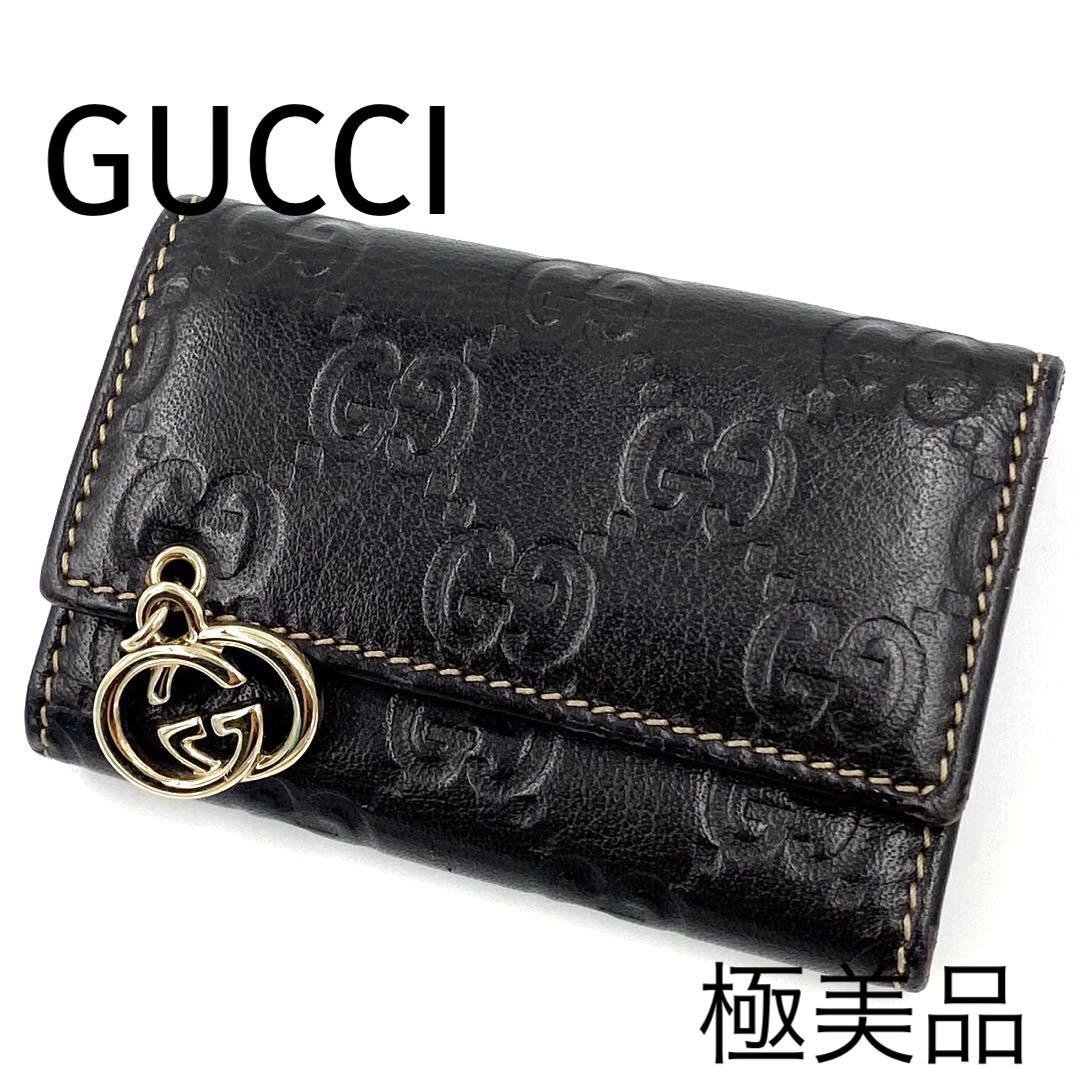 美品 GUCCI キーケース 6連 シマ ドリアン インターロッキン