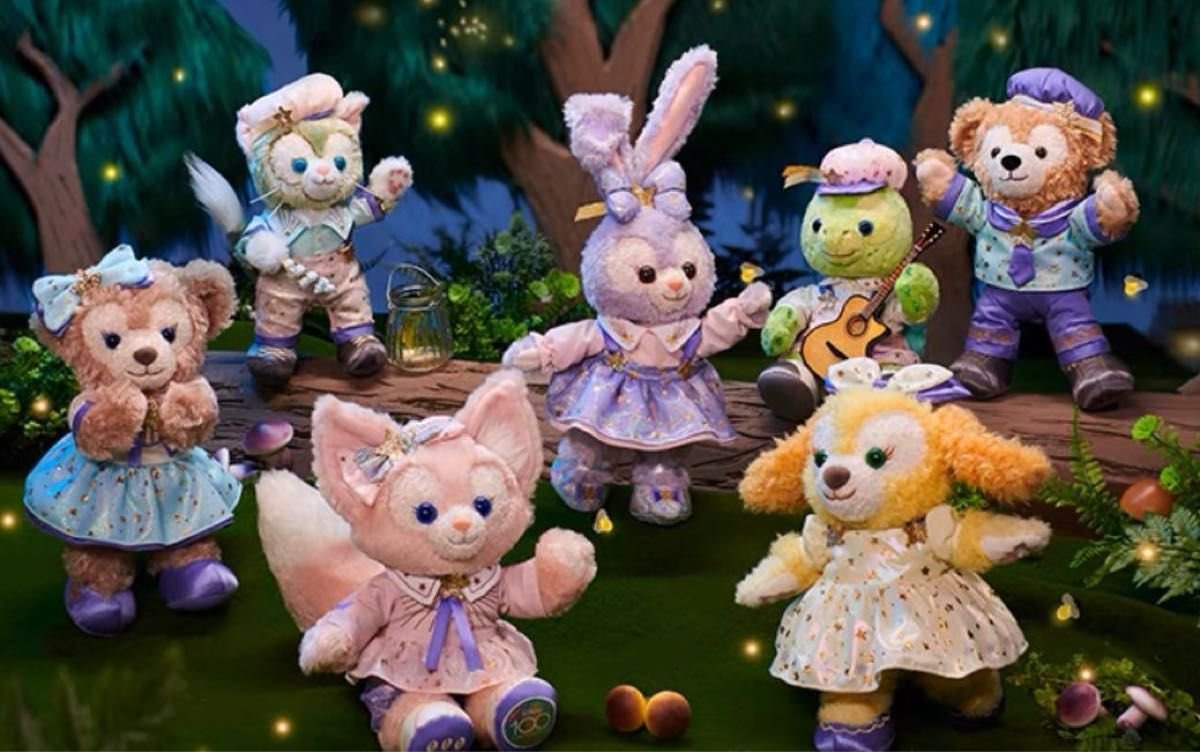 上海ディズニー 秋田園シリーズ ダッフィーフレンズキーチェーン6点セット